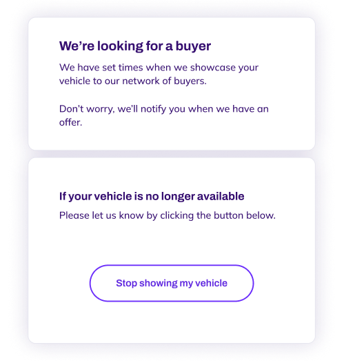 Autozen buyer search screen.