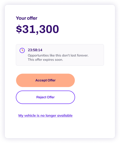 Autozen offer screen.